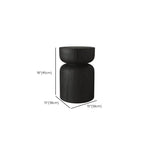 Modern Wooden Drum End Table with Unflip Top for Living Room