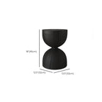 Modern Wooden Drum End Table with Unflip Top for Living Room