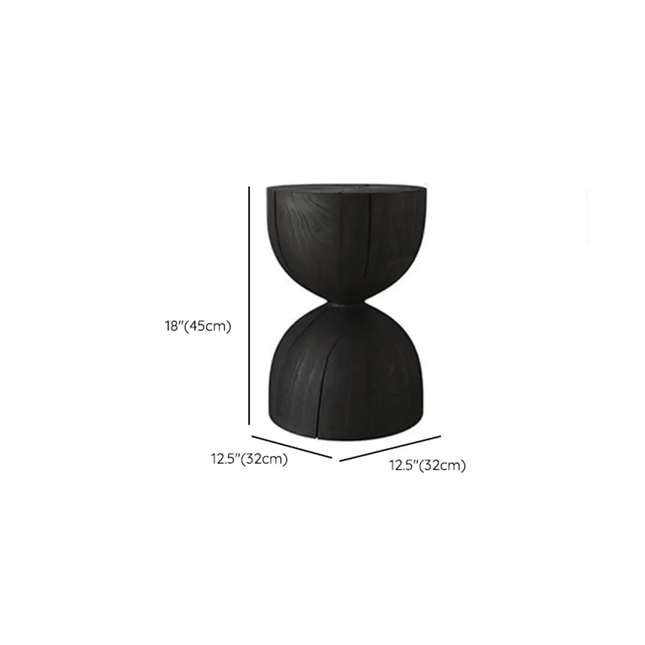 Modern Wooden Drum End Table with Unflip Top for Living Room