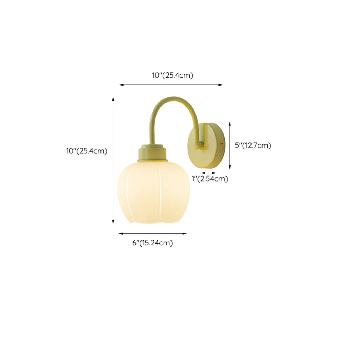 10 to 14 Inch Modern Globe LED Wall Sconce for Bedroom Decor