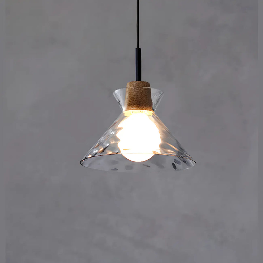 3-Light Clear Glass Island Pendant Light for Kitchen