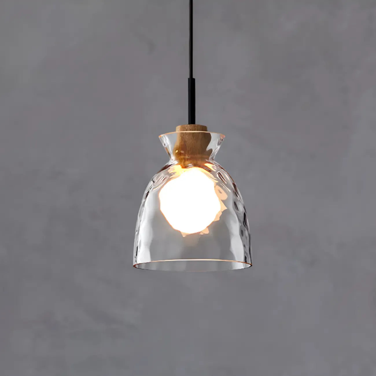 3-Light Clear Glass Island Pendant Light for Kitchen