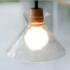 3-Light Clear Glass Island Pendant Light for Kitchen