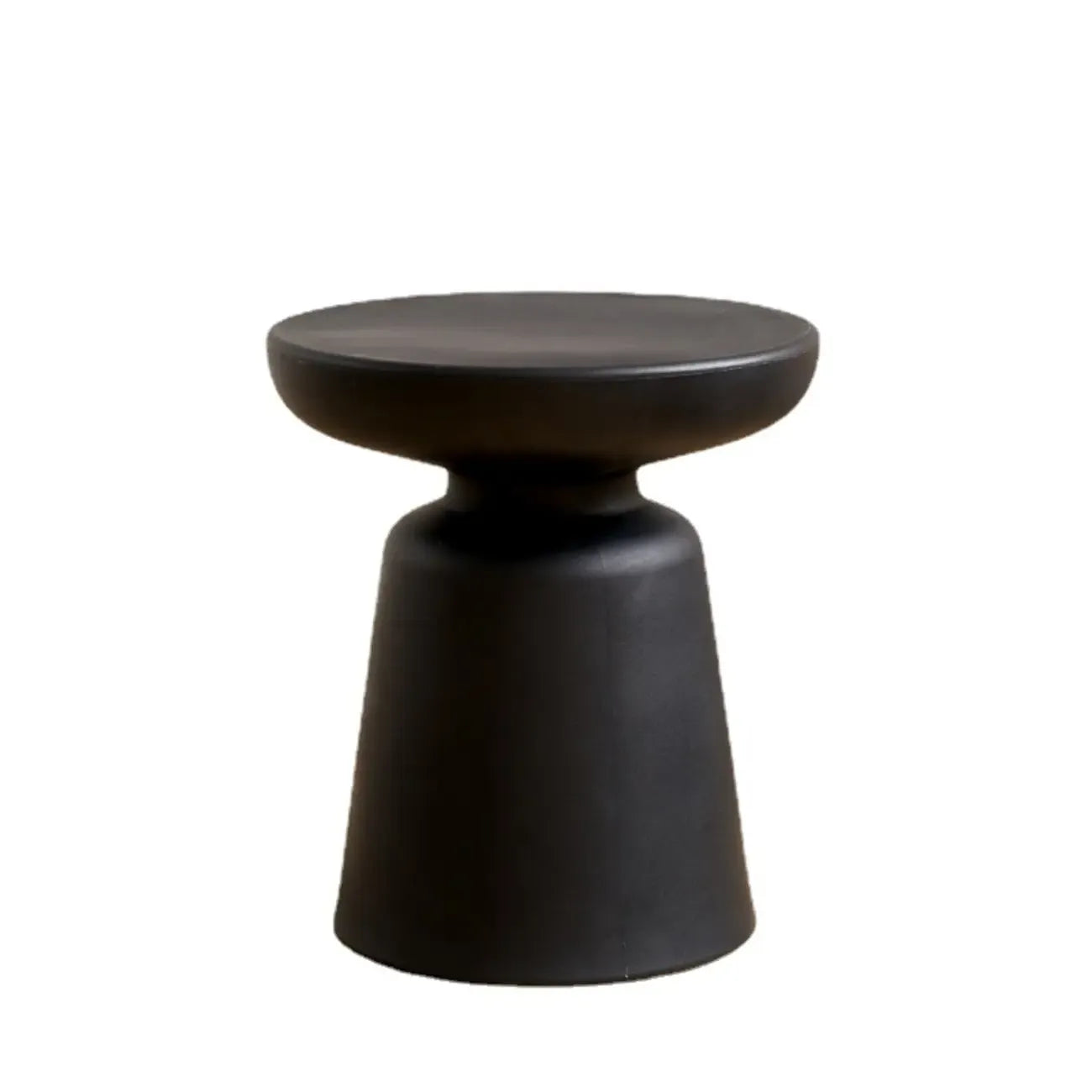 Modern Round Acrylic Side Table with Drum Base for Living Room