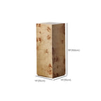 Light Wood Cylinder Sofa Side Table with Block Base