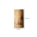 Light Wood Cylinder Sofa Side Table with Block Base