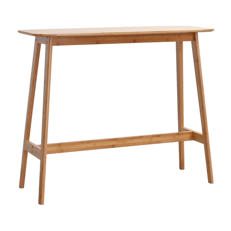 Orbicular Brown Wood Leggy Bar Tables