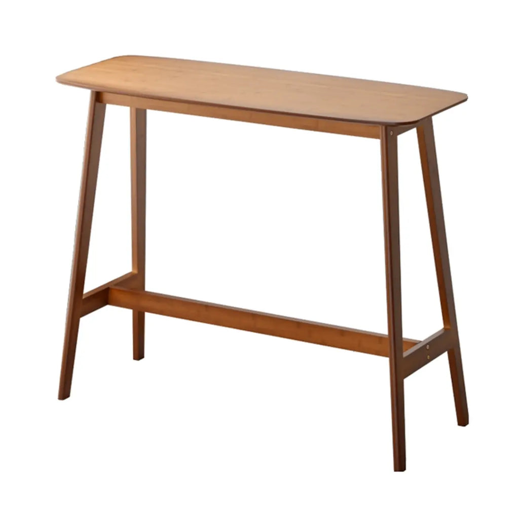 Orbicular Brown Wood Leggy Bar Tables