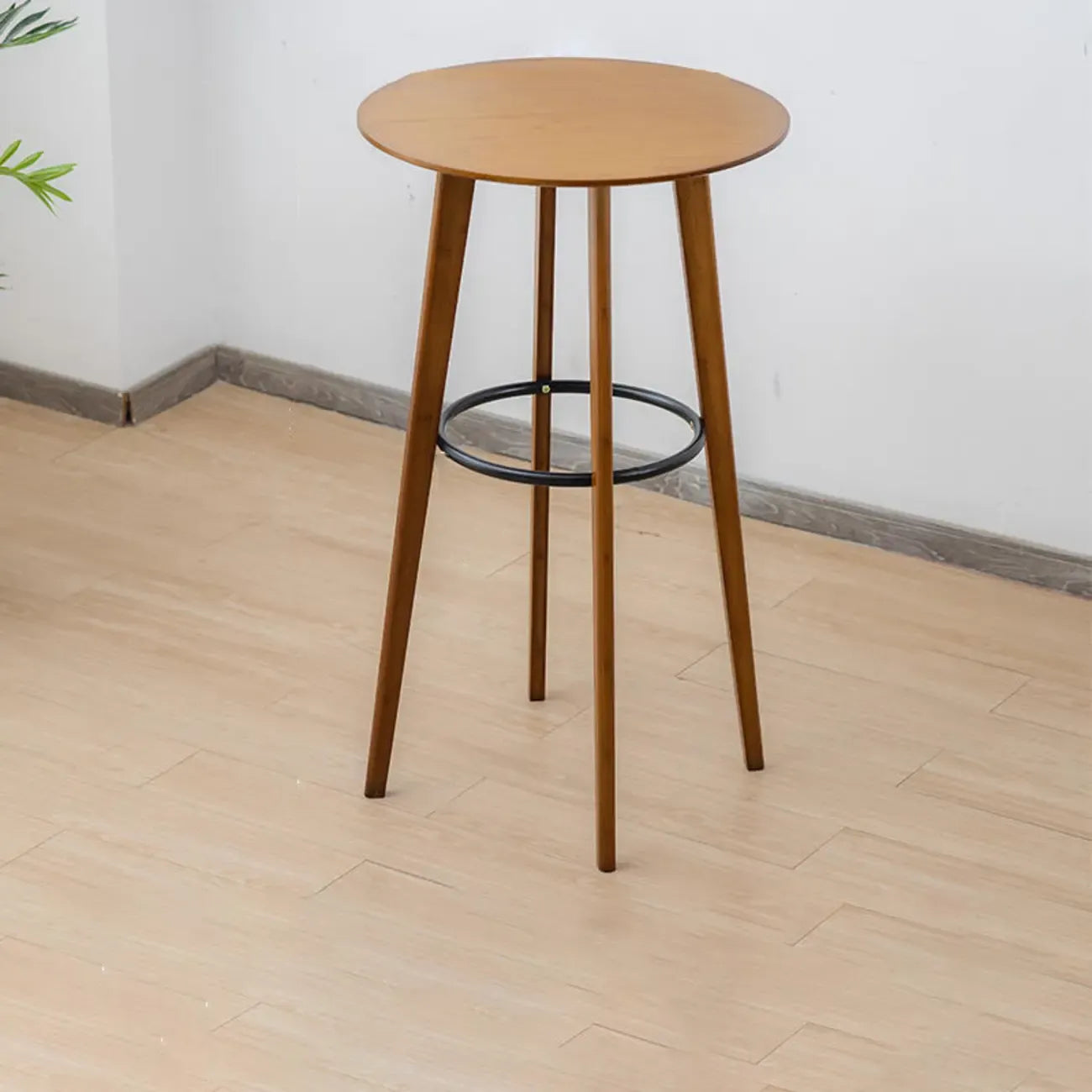 Orbicular Brown Wood Leggy Bar Tables