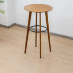 Orbicular Brown Wood Leggy Bar Tables