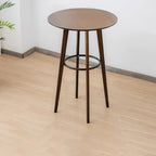 Orbicular Brown Wood Leggy Bar Tables