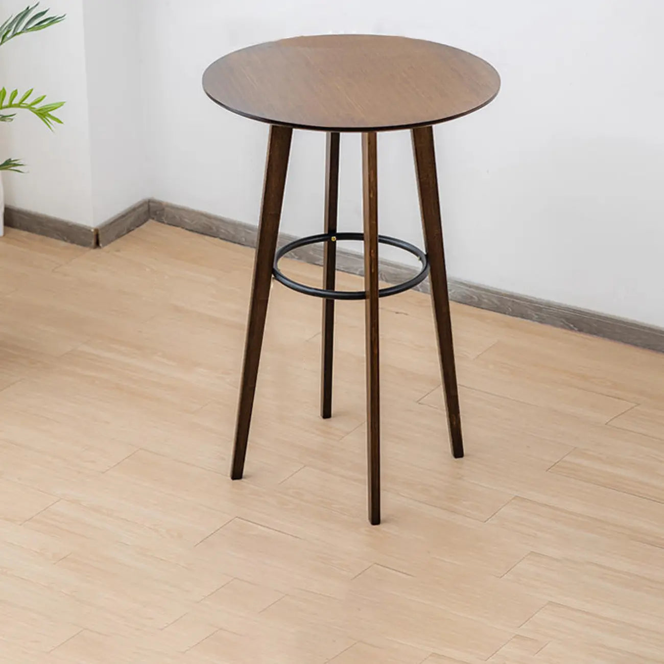 Orbicular Brown Wood Leggy Bar Tables