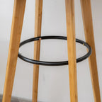Orbicular Brown Wood Leggy Bar Tables