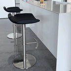 Modern Adjustable Faux Leather Swivel Bar Stools