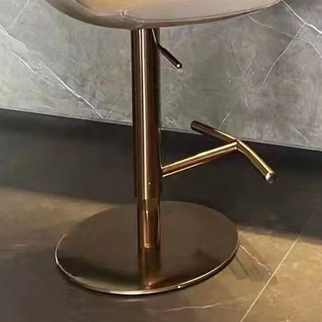Modern Adjustable Faux Leather Swivel Bar Stools