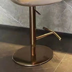Modern Adjustable Faux Leather Swivel Bar Stools