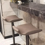 Modern Adjustable Faux Leather Swivel Bar Stools