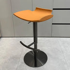 Modern Adjustable Faux Leather Swivel Bar Stools