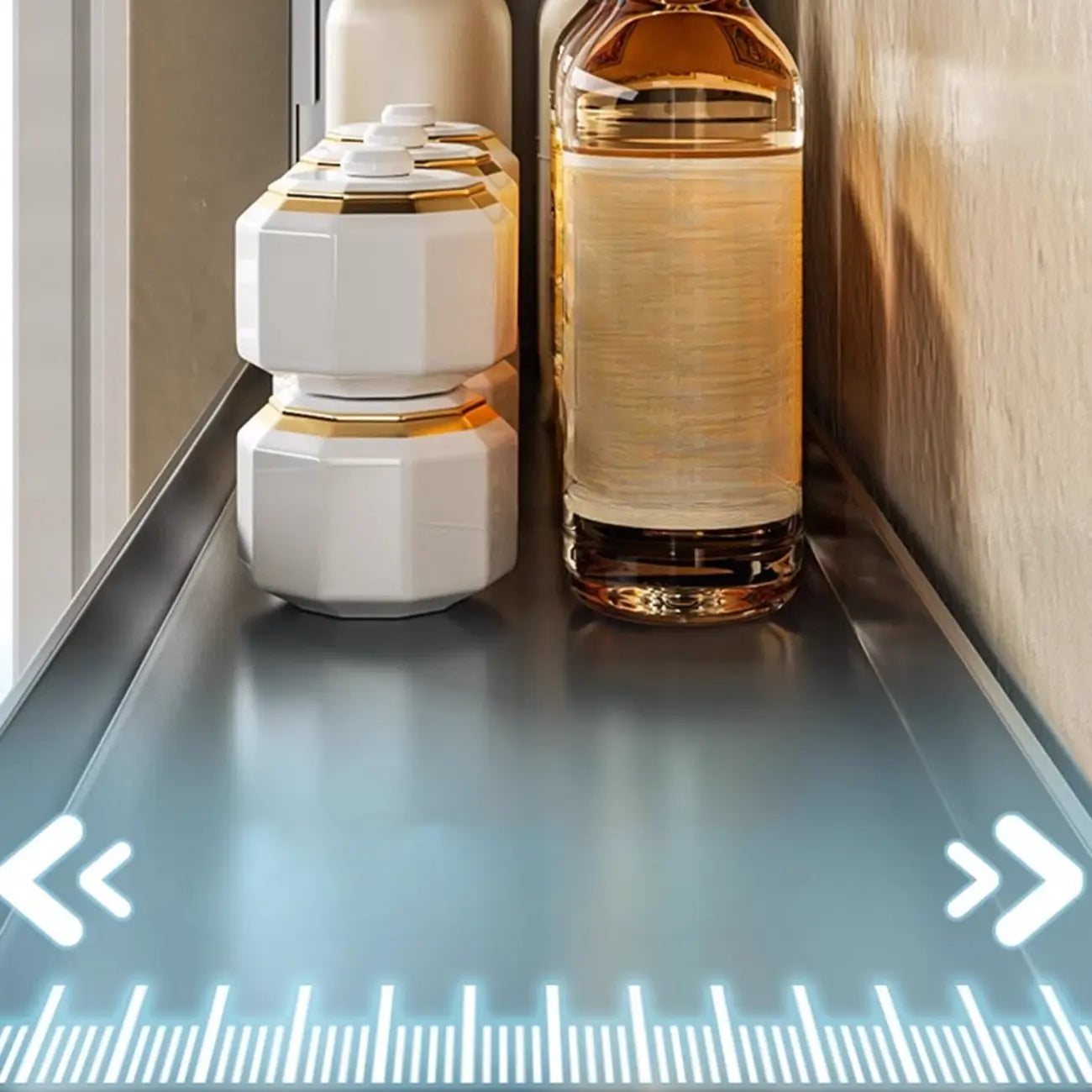 Adjustable Metal Wall-Mounted Kitchen Storage Racks with Hooks