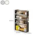 Adjustable Metal Wall-Mounted Kitchen Storage Racks with Hooks