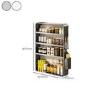 Adjustable Metal Wall-Mounted Kitchen Storage Racks with Hooks