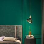 Modern Green Glass Pendant Light Adjustable for Kitchen Dining