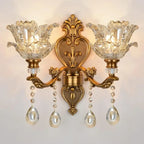 Antique Brass Geometric Indoor Wall Sconce