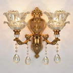Antique Brass Geometric Indoor Wall Sconce