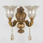 Antique Brass Geometric Indoor Wall Sconce