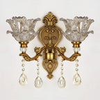 Antique Brass Geometric Indoor Wall Sconce