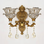 Antique Brass Geometric Indoor Wall Sconce