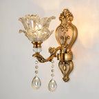 Antique Brass Geometric Indoor Wall Sconce