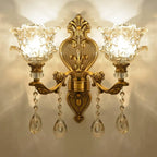 Antique Brass Geometric Indoor Wall Sconce