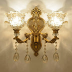 Antique Brass Geometric Indoor Wall Sconce