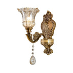 Antique Brass Geometric Indoor Wall Sconce