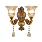 Antique Brass Geometric Indoor Wall Sconce