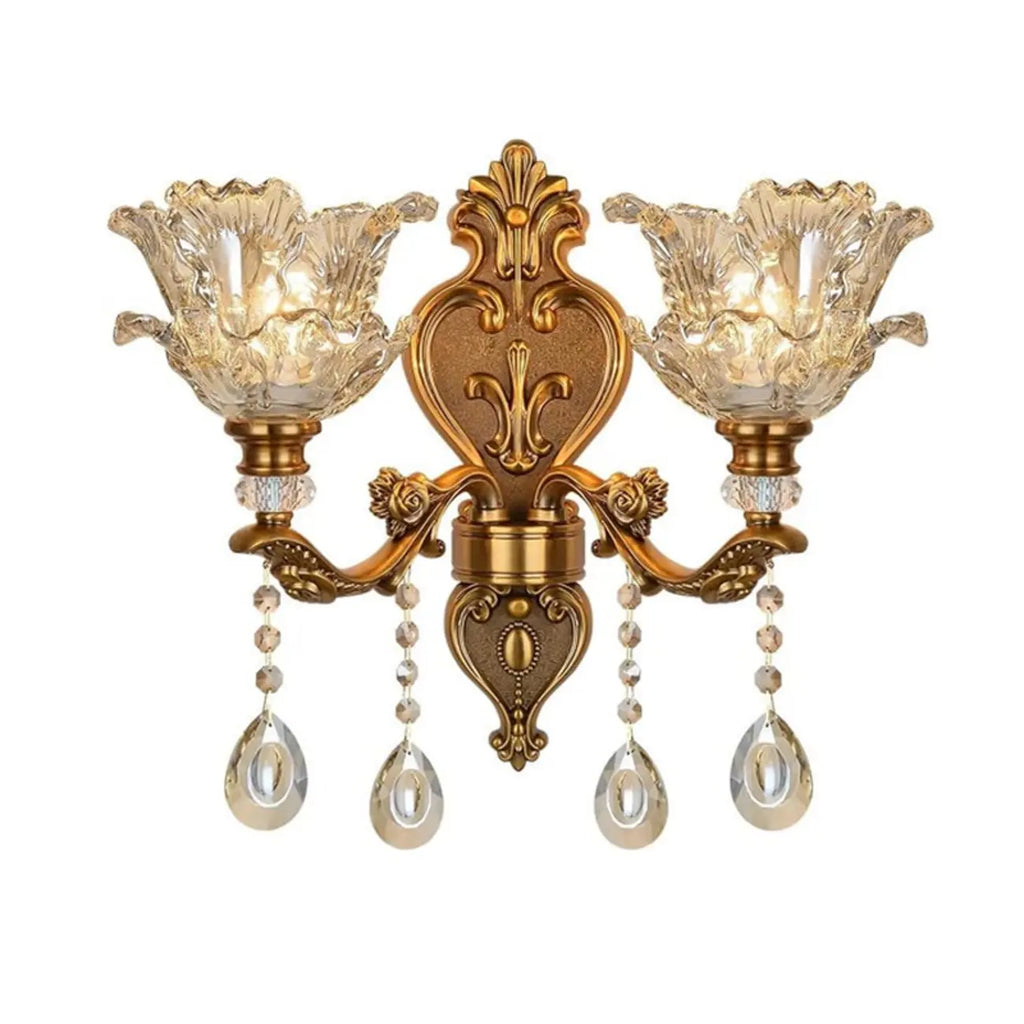 Antique Brass Geometric Indoor Wall Sconce