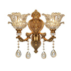 Antique Brass Geometric Indoor Wall Sconce