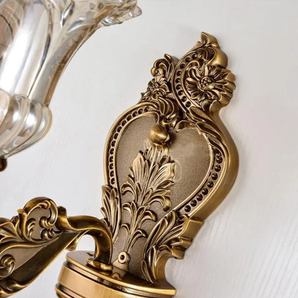 Antique Brass Geometric Indoor Wall Sconce