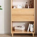 67 H Versatile 2 Drawers Open Back Wood Bookcase Shelf