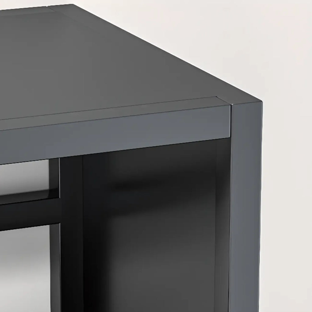 Black Metal 6-Tier Open Back Vertical Bookcase