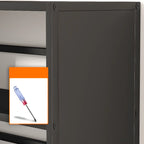 Black Metal 6-Tier Open Back Vertical Bookcase