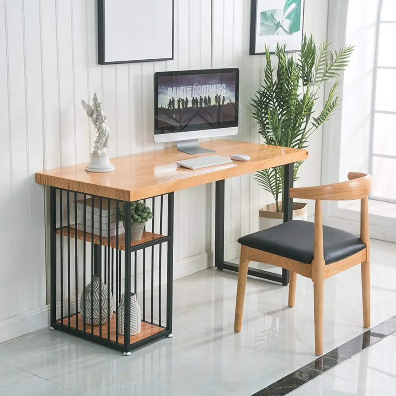 Glam White-Gold Metal Storage Bar Tables