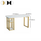 Glam White-Gold Metal Storage Bar Tables