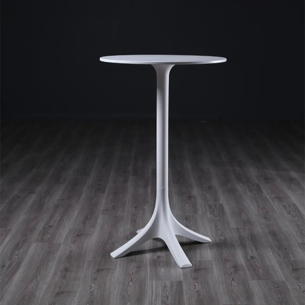 Fashion Synthetic Round White Fixed Top Bar Tables