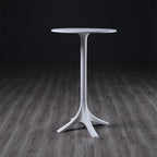 Fashion Synthetic Round White Fixed Top Bar Tables