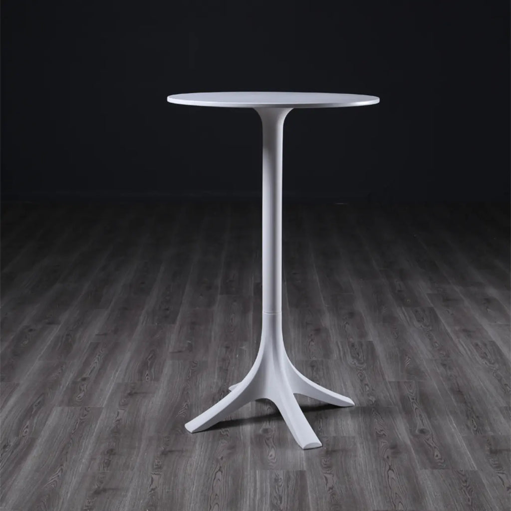 Fashion Synthetic Round White Fixed Top Bar Tables
