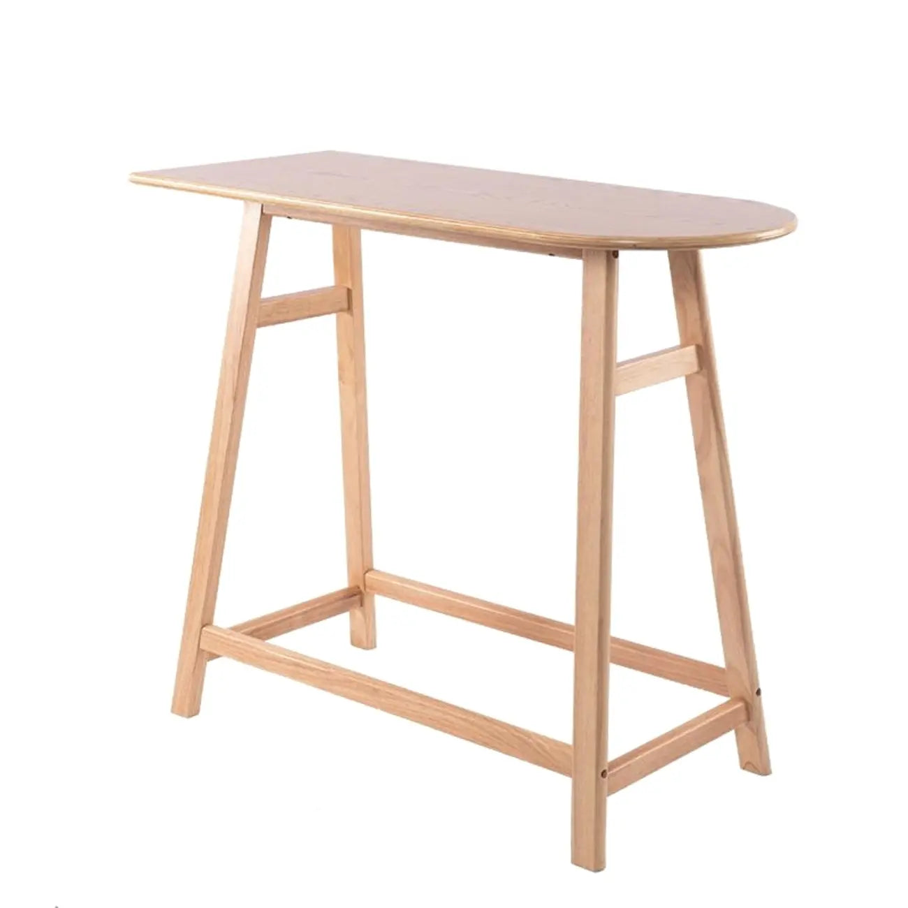 Scandinavian Wooden Freeform Bar Height Table for Dining Room