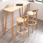 Scandinavian Wooden Freeform Bar Height Table for Dining Room