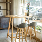 Scandinavian Wooden Freeform Bar Height Table for Dining Room